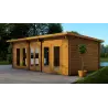 Casa de madera para jardín HOPE 7x4.5, 68mm, frente lado derecho