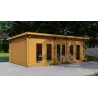 Casa de madera para jardín HOPE 7x4.5, 68mm, lado izquierdo