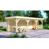 Pérgola de madera 7.5x3, 44mm, vista frontal