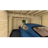 Garaje de madera con cobertizo 7x6, 44mm, interior