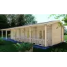 Casa de madera aislada SHANA 6x14, 44/100/44mm, lado derecho