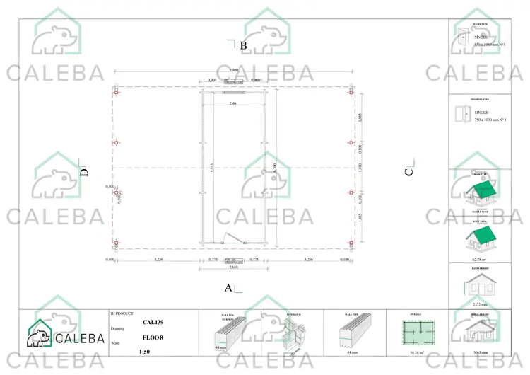Cochera doble con trastero 58 m², planimetría
