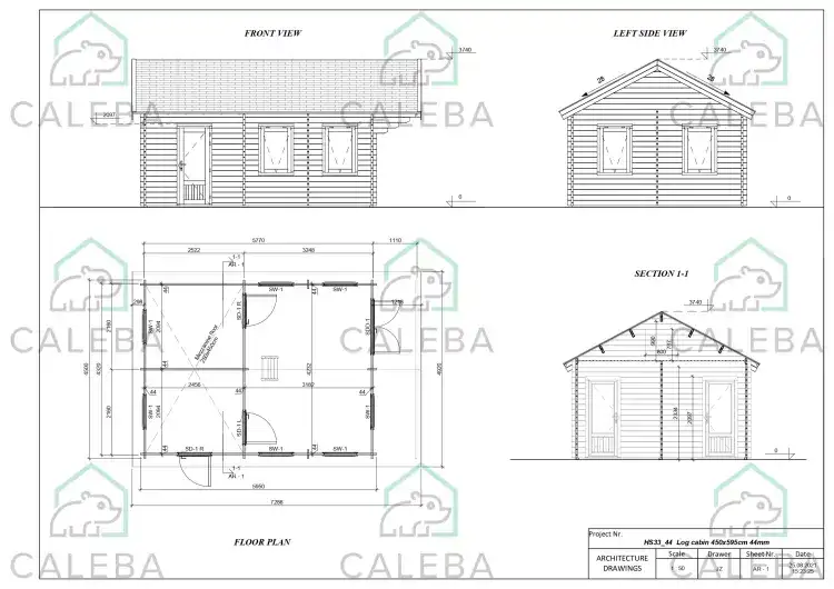 Caseta de jardín GIORGIA 28 m², planimetría