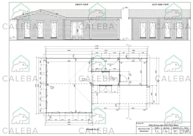 Oficina de jardín VENERE 60 m², planimetría