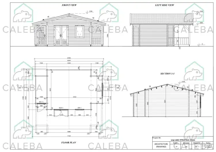 Oficina de jardín ALESSIA 40 m², planimetría