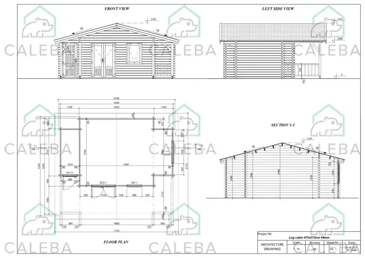 Oficina de jardín ALESSIA 40 m², planimetría