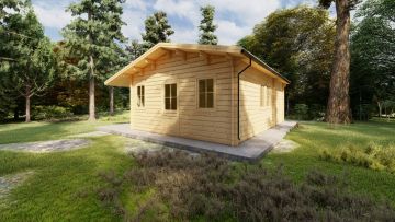 Casa de madera aislada LARA 6x8, 48 m²
