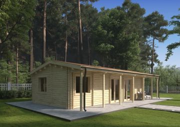 Casa habitable de madera de una planta 84 m² OLIMPIA 