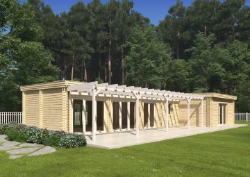 Casa habitable de madera con porche CELESTE 