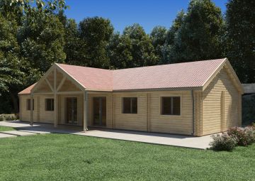 Casa habitable de madera con patio GINEVRA 