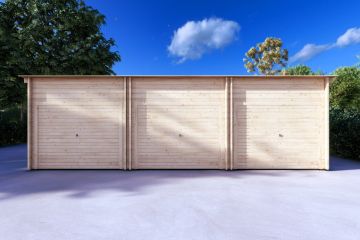 Garaje de madera TRES PLAZAS 9x6, 54 m² 