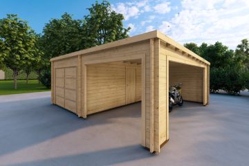 Garage con tettoia 38 mq, vista frontale lato destro