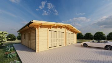 Garaje de madera DOBLE 6x6, 36 m² 